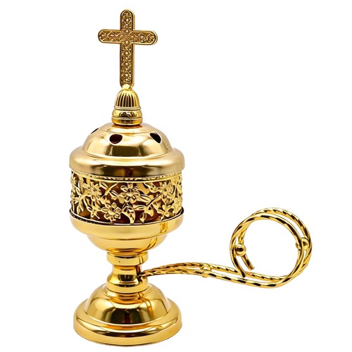 Solid brass incense burner - solid,